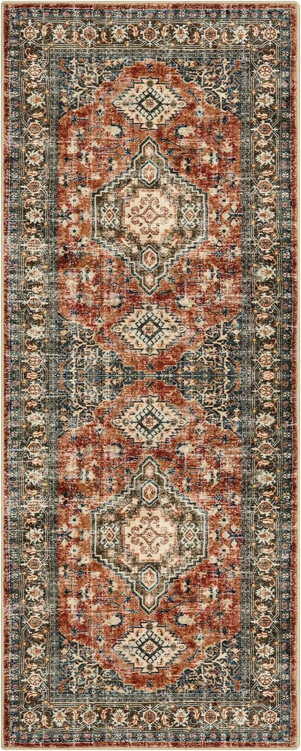 Lahome Oriental Kitchen Runner Rug Non Slip, 2x5 Washable Hallway Runner - Image 7