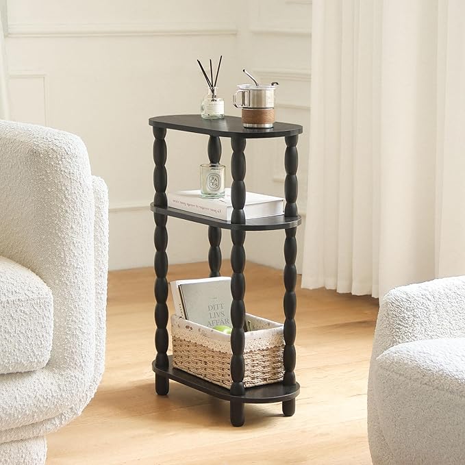 MaxSmeo Small Narrow Side Table, 3-Tier Narrow End Table - Image 7