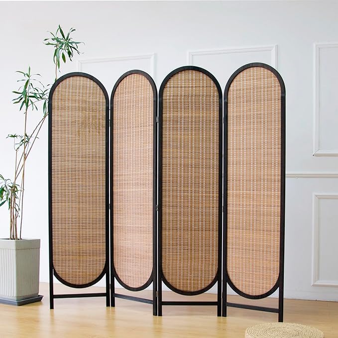 4 Panel Room Divider Screen and Folding Panel Divider in Arch Shape, Double - Image 2