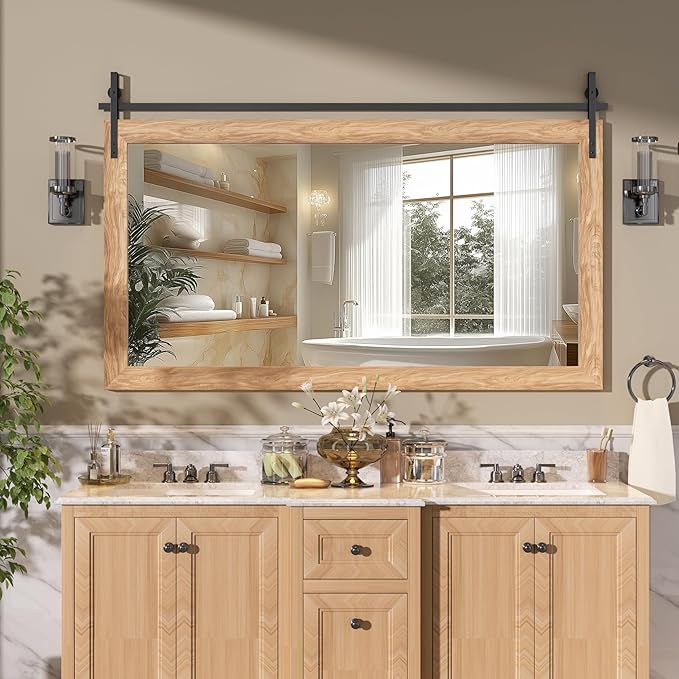 Hasipu Farmhouse Bathroom Mirror by Whatssuitableisthebest