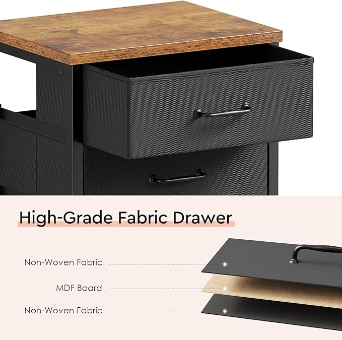 3 Drawer Mobile File Cabinet - Image 6