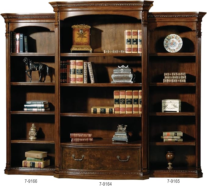 Hekman Old World Walnut Burl Executive Left Bookcase - Image 4