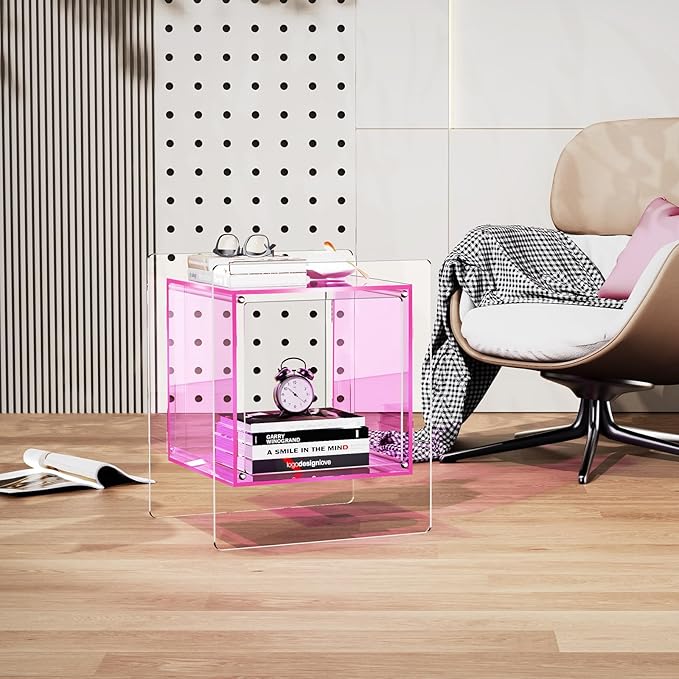 Acrylic Nightstand Colorful Bedside Table - Image 8
