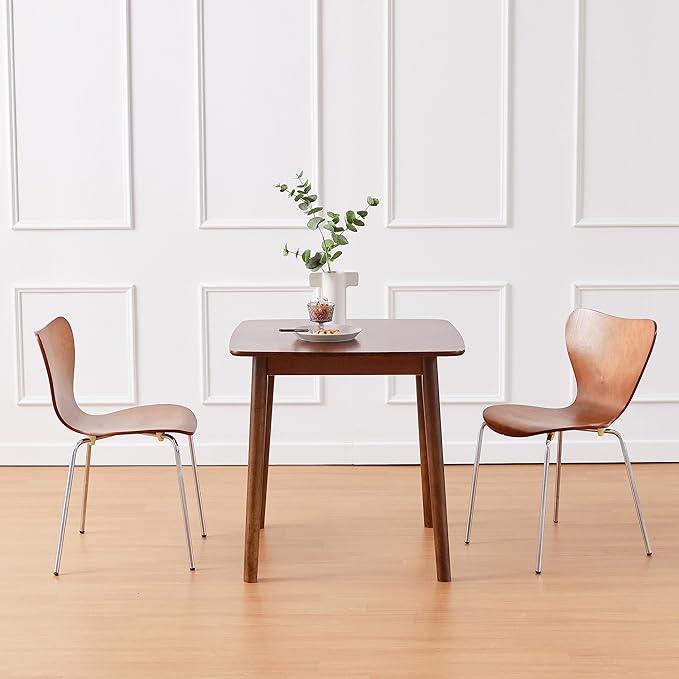 Livinia Aslan 29.5" Malaysian Oak Square Wooden Dining Table/Small Solid Wood - Image 6