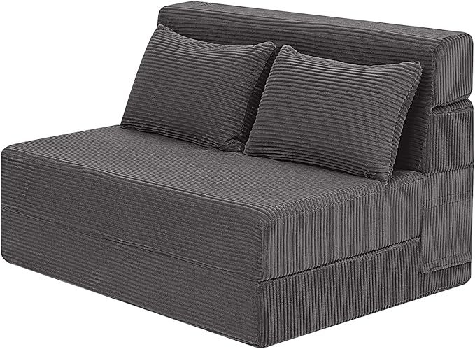 MeMoreCool Boneless Folding Sofa Bed, Corduroy Convertible Sleeper Chair by MeMoreCool