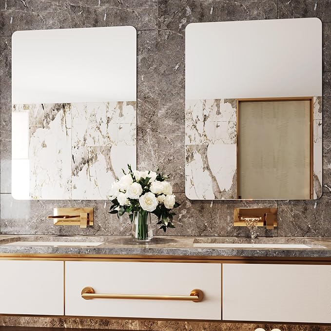 Frameless Bathroom Mirror 30x40, Bathroom Mirrors by AUYHM