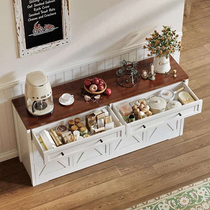 61'' Farmhouse Sideboard Buffet Cabinet - Image 6
