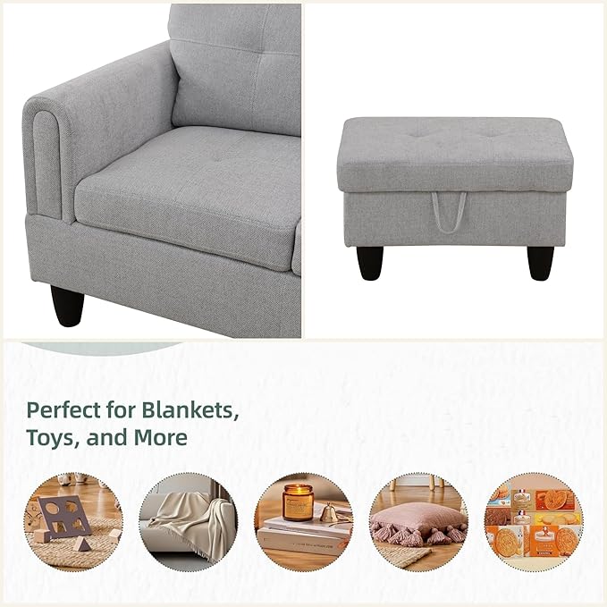 L Shaped Sectional Couches for Living Room, Modern Modular Sectional Sofa - Image 4