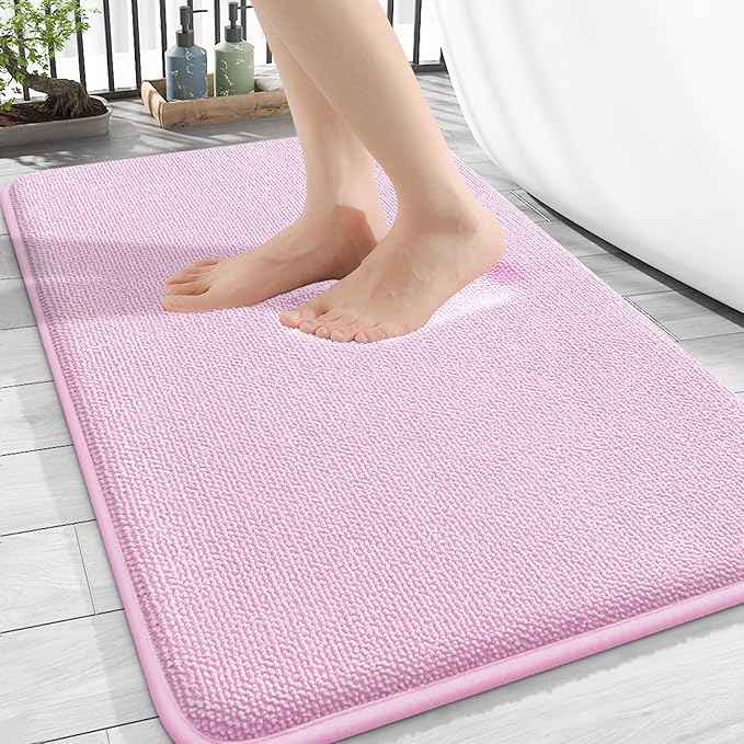 OLANLY Thick Memory Foam Bath Mat Rug 30x20, Extra Soft Absorbent Bathroom Rug by OLANLY