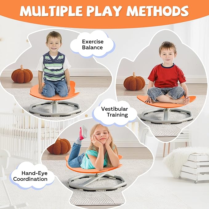 Spinning Chair for Autistic Kids, Non-Slip Sensory Spinning Chair, Sit and Spin - Image 6