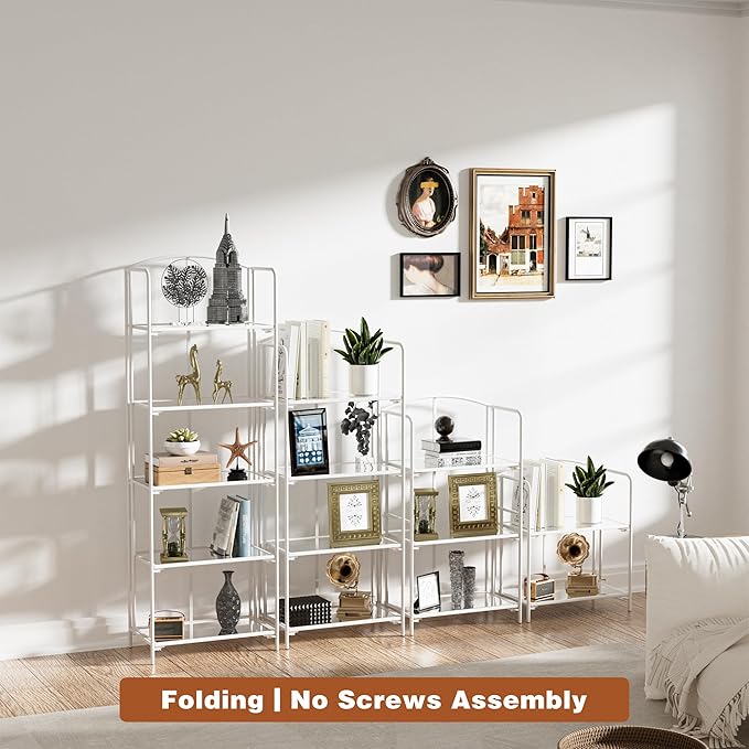 Crofy No Assembly Folding Bookshelf - Image 2