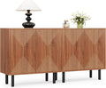 LITTLE TREE 59 Inches Long Sideboard Buffet Cabinet, Vintage Storage Cabinet by LITTLETREE