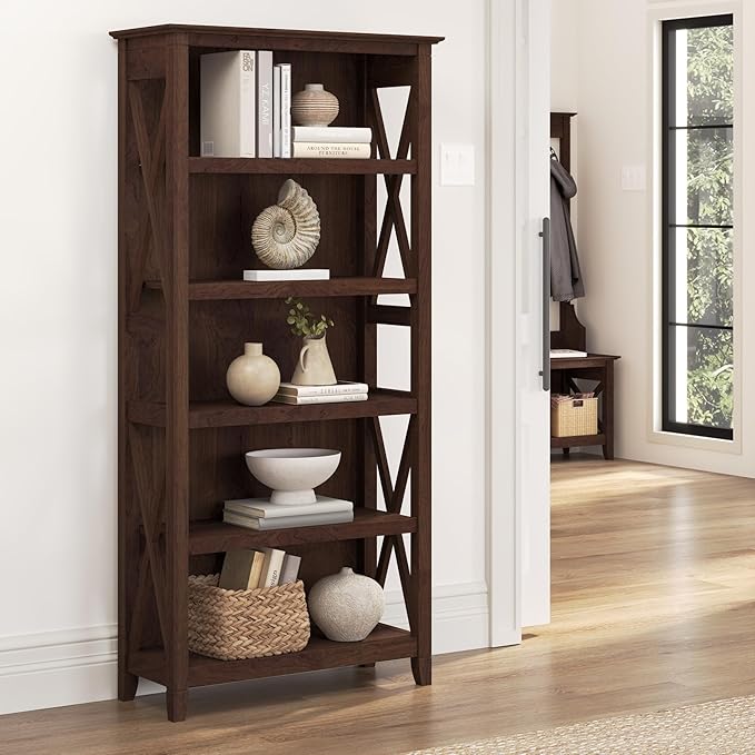 Bush Furniture Tall 5 Shelf Bookcase - Image 2