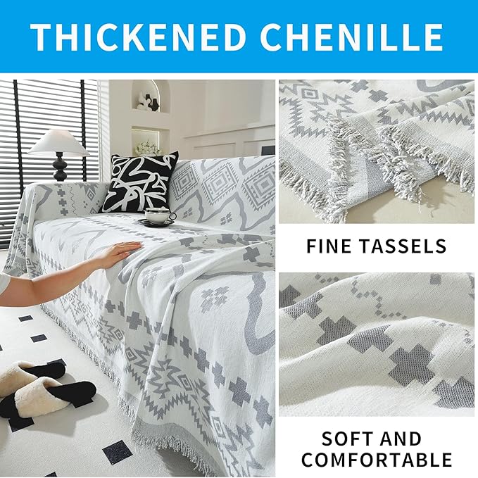 LUFEIJIASHI Boho Couch Covers for Sofa Non Slip Sofa Covers Washable Couch - Image 6