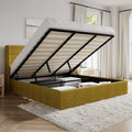 SHA CERLIN King Size Lift Up Storage Bed/Modern Wingback Headboard/Upholstered by SHACERLIN
