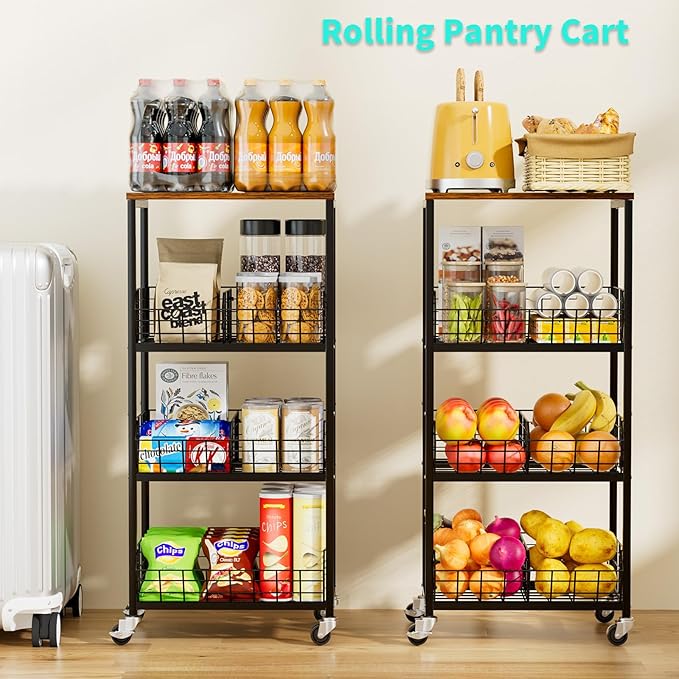 HapiRm Kitchen Fruit Vegetable Cart - Image 5