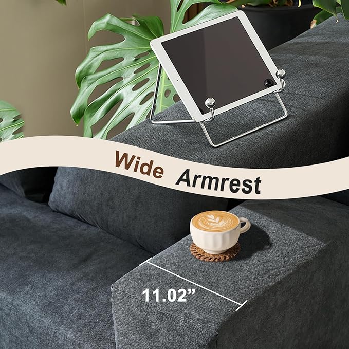103" Cloud Sectional Sofa, Boneless L-Shape Couch - Image 3