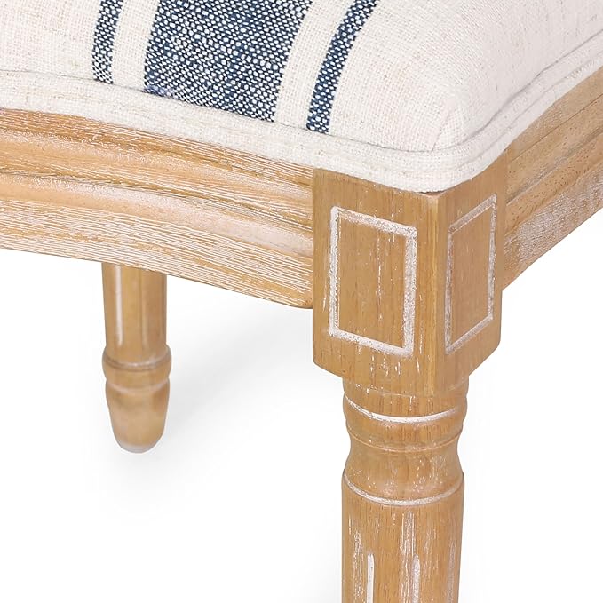 Christopher Knight Home Phinnaeus Dining Chair Set, Dark Blue Stripes + Light - Image 13