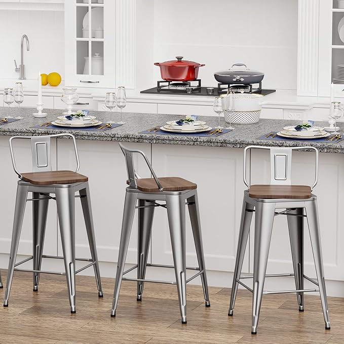30 Inch Swivel Bar Stools Set of 4 - Image 6