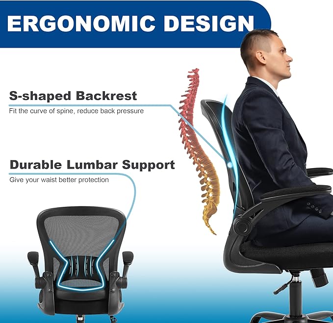Mesh Office Chair, Ergonomic Home Office Desk Chairs - Image 4