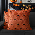 4TH Emotion Halloween Ghost Decorative Pillow Covers 16x16 Set of 2, Rust Red by 4THEmotion