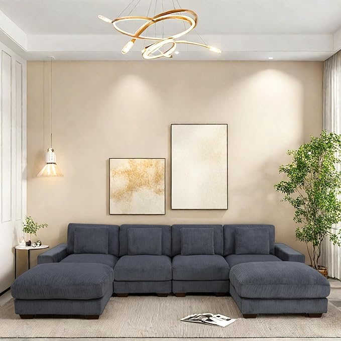 Sectional Couches for Living Room, Stylish Sectional Loveseat Sofa by GlasFlength
