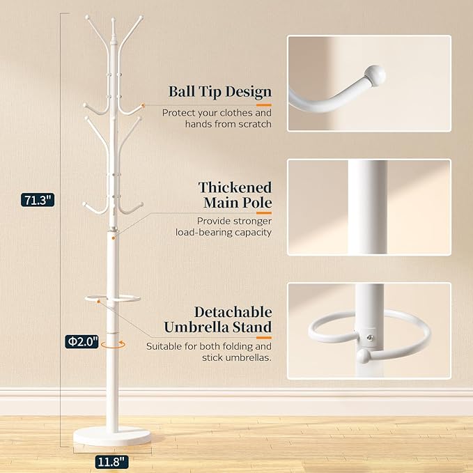 Yoobure Metal Coat Rack Freestanding - Image 5