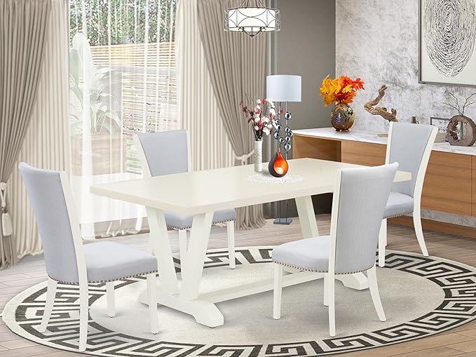 East West Furniture V027VE005-5 5 Piece Dinette Set - Image 2