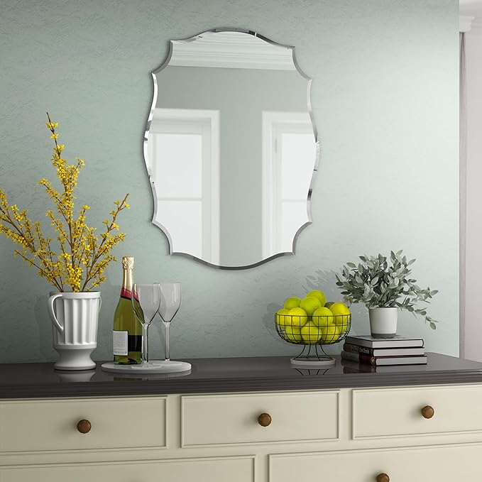 KOHROS Scalloped Beveled Edge Bathroom Mirrors - Image 6