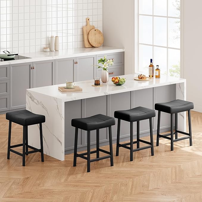 GarveeHome Counter Height Bar Stools Set of 4, 24 Inch Barstools - Image 7