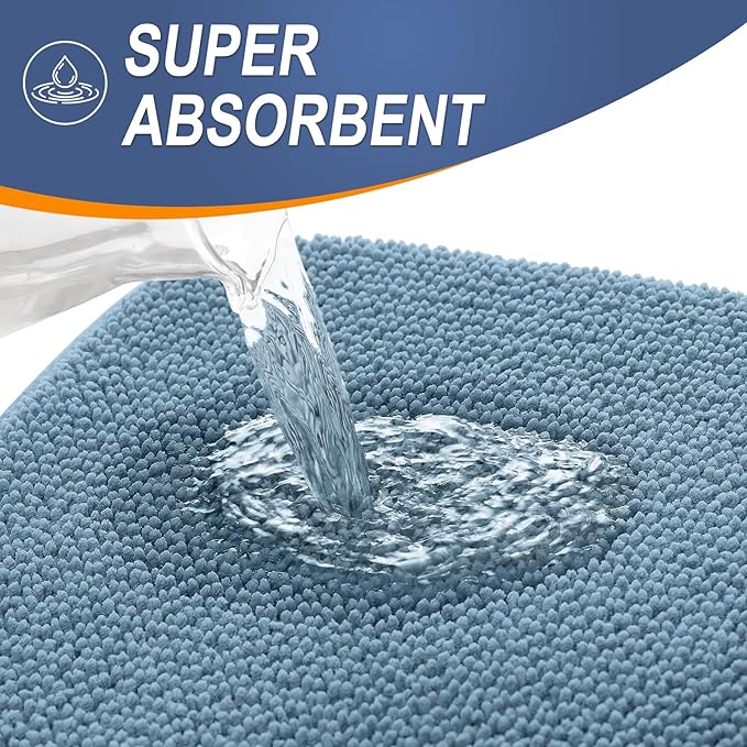 OLANLY Thick Memory Foam Bath Mat Rug 59x20, Extra Soft Absorbent Bathroom Rug - Image 3