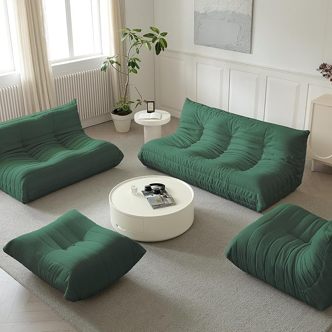 Luxury Sofa Couch Chair, Lazy Floor Seating, Fireside Bean Bag Chair, Ergonomic - Image 6
