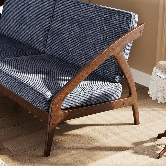 73.4" Solid Wood Upholstered Sofa, Comfortable Seat Cushion, Removable Cover - Image 6