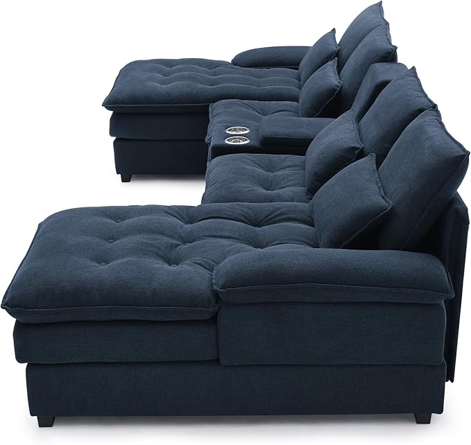 130" U-Shaped Sectional Sofa - Image 7
