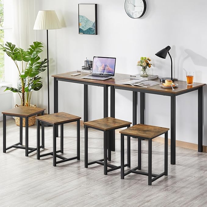 Yaheetech Industrial Dining Kitchen Table Set - Image 9