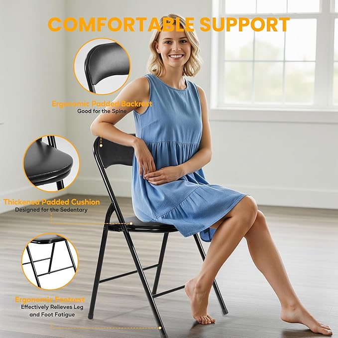 HealSmart 2 Pcs Folding Chairs - Image 6