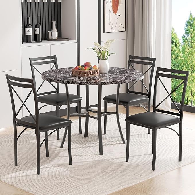 VECELO 5 Piece Dining Table Set - Image 2