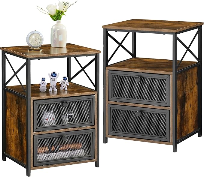 VECELO Modern Night Stand, End Side Table by VECELO