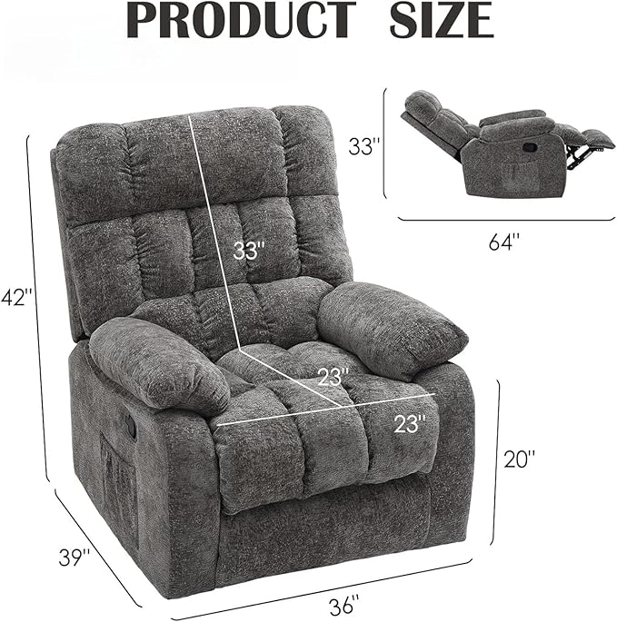 Oversized Recliner Chair, Adjustable Recliner - Image 2