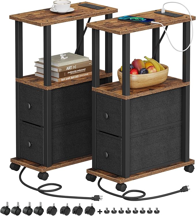 TUTOTAK Small Narrow End Tables, Side Tables by WelcometotheTUTOTAKHome