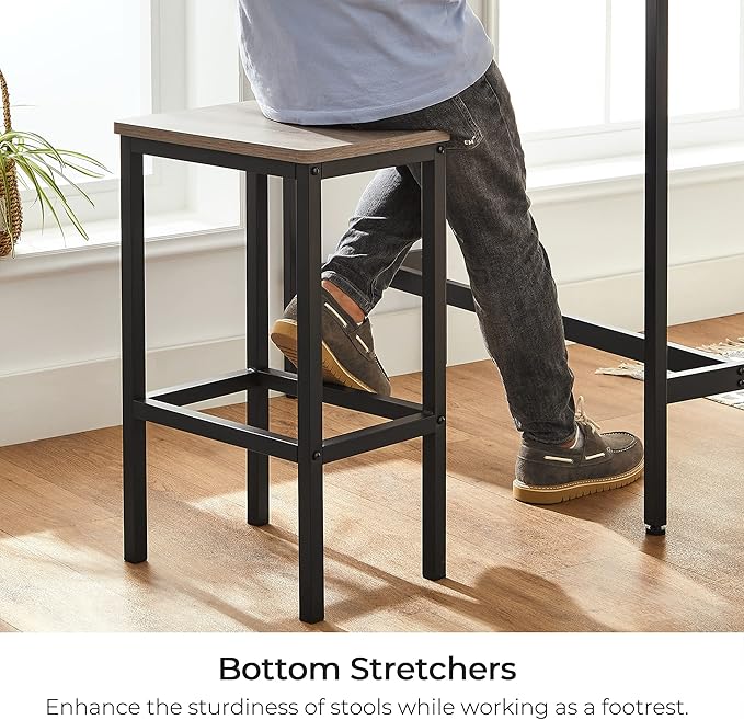 VASAGLE Bar Stools, Kitchen Breakfast Bar Stools - Image 7