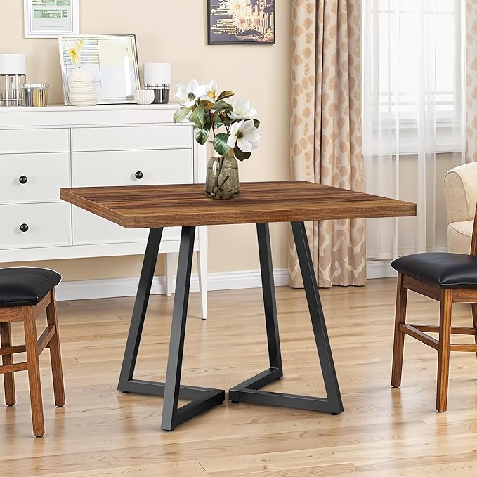 Square Dining Table for 2-4, 31.5" Small Dinner Table by LynginsCreativeLife