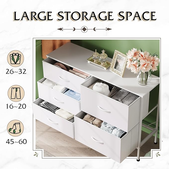 WLIVE White Dresser for Bedroom - Image 5