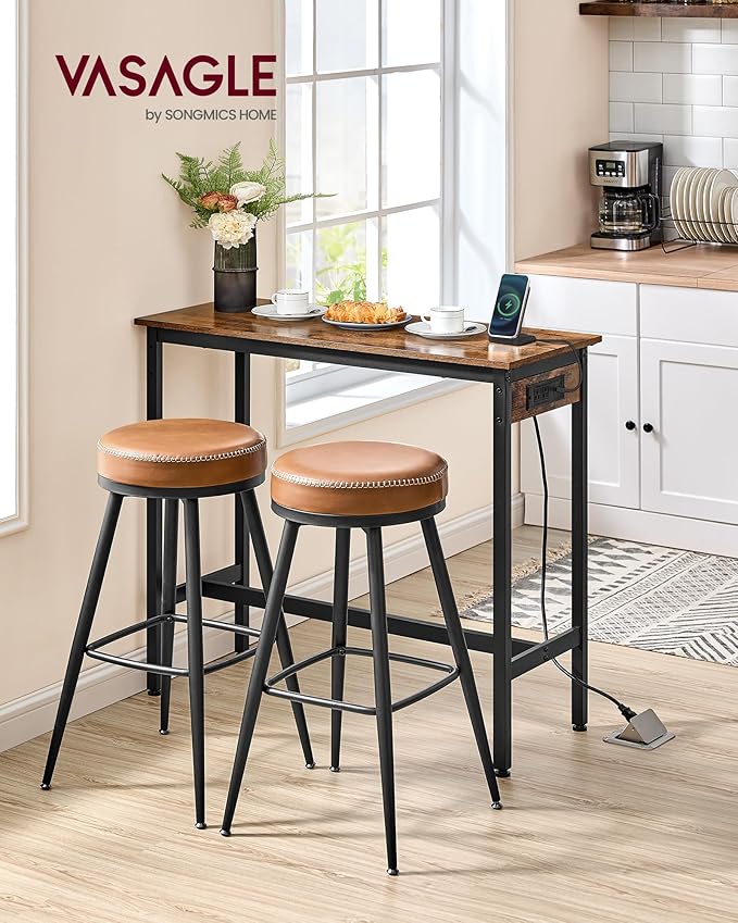 VASAGLE Bar Table, Narrow Long Kitchen Dining Table - Image 2