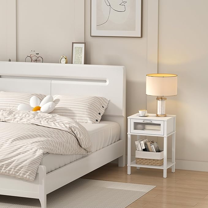 Nightstand Wooden Bedside Table - Image 2