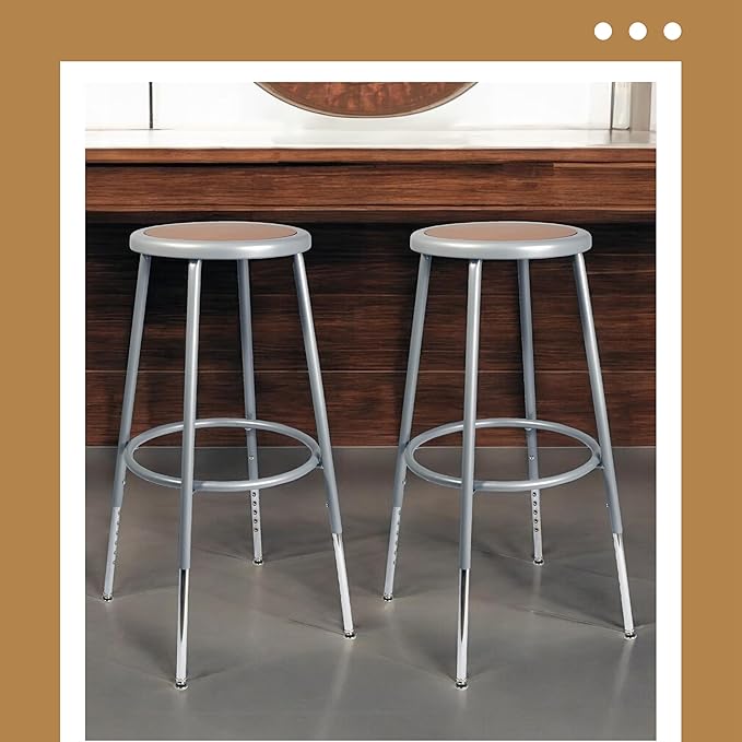 OEF Furnishings (2 Pack Height Adjustable Steel Stools - Image 2