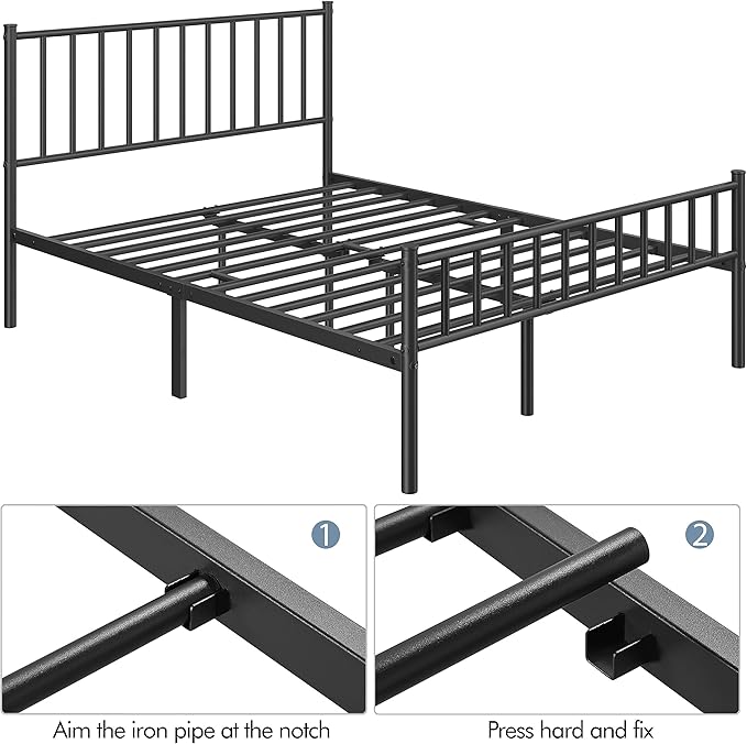 Yaheetech 14 Inch Queen Size Bed Frame Metal Platform Bed - Image 8