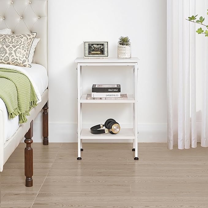 VECELO End Table, Bedside Table, X-Design Reinforced Nightstands, Side Table - Image 5