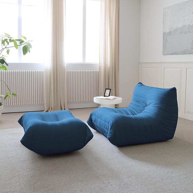 Luxury Sofa Couch Chair, Lazy Floor Seating, Fireside Bean Bag Chair, Ergonomic - Image 8