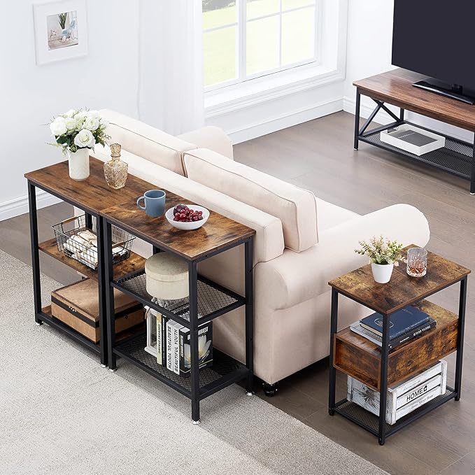 VECELO Tall End Side Table - Image 9